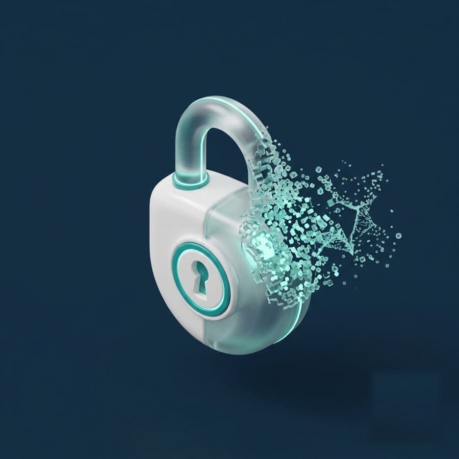 Classical to Quantum Cryptography 3D illustration